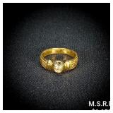 1.9 DWT 14 KT Gold Ring w/ Diamond Sz: 7 1.9 DWT 14 KT Gold Ring w/ Diamond Sz: 7