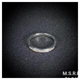 1.7 DWT 14 KT Wht Gold Ring w/ Diamond Sz: 1.7 DWT 14 KT Wht Gold Ring w/ Diamond Sz: