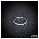 1.9 DWT 18 KT Whte Gold Ring w/ Diamond Lining 1.9 DWT 18 KT Whte Gold Ring w/ Diamond Lining