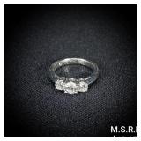 3 DWT 14 KT Wht Gold Ring w/ Diamonds Sz: 6 3 DWT 14 KT Wht Gold Ring w/ Diamonds Sz: 6