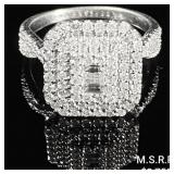 2.8 DWT 10 KT Wht Gold Diamond Ring Sz: 7 2.8 DWT 10 KT Wht Gold Diamond Ring Sz: 7