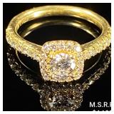 2.6 DWT 14 KT Gold Diamond Ring Sz: 6.5 2.6 DWT 14 KT Gold Diamond Ring Sz: 6.5