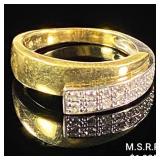 2 DWT 14 KT Gold w/ Diamond Ring Sz: 5 2 DWT 14 KT Gold w/ Diamond Ring Sz: 5