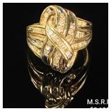 4.7 DWT 10 KT Gold w/ Diamond Ring Sz: 7 4.7 DWT 10 KT Gold w/ Diamond Ring Sz: 7