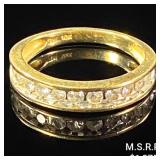 1.6 DWT 10 KT Gold w/ Diamond Ring Sz: 6.5 1.6 DWT 10 KT Gold w/ Diamond Ring Sz: 6.5