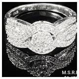 3.5 DWT 10 KT Wht Gold w/ Diamond Ring Sz: 3.5 DWT 10 KT Wht Gold w/ Diamond Ring Sz: