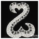 1.3 DWT 14 KT Wht Gold Heart Pendant w/ Diamond 1.3 DWT 14 KT Wht Gold Heart Pendant w/ Diamond