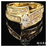 4 DWT 14 KT Gold w/ Diamond Ring Sz: 7 4 DWT 14 KT Gold w/ Diamond Ring Sz: 7