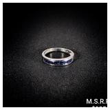 1.4 DWT 14 KT Wht Gold w/ Gem Ring Sz: 5 1.4 DWT 14 KT Wht Gold w/ Gem Ring Sz: 5