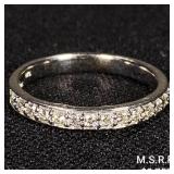 1.7 DWT 14 KT Wht Gold w/ Diamond Ring Sz: 1.7 DWT 14 KT Wht Gold w/ Diamond Ring Sz: