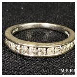1.4 DWT 10 KT Wht Gold w/ Diamond Ring Sz: 1.4 DWT 10 KT Wht Gold w/ Diamond Ring Sz: