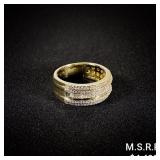 5.2 DWT 10 KT Gold w/ Diamond Ring Sz: 10 5.2 DWT 10 KT Gold w/ Diamond Ring Sz: 10