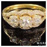 2.2 DWT 10 KT Gold w/ Diamond Ring Sz: 7 2.2 DWT 10 KT Gold w/ Diamond Ring Sz: 7