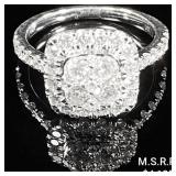 2.6 DWT 14 KT Wht Gold w/ Diamond Ring Sz: 2.6 DWT 14 KT Wht Gold w/ Diamond Ring Sz: