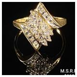 1.8 DWT 10 KT Gold w/ Diamonds Ring Sz: 7 1.8 DWT 10 KT Gold w/ Diamonds Ring Sz: 7