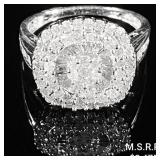 2.7 DWT 10 KT Wht Gold w/ Diamonds Ring Sz: 7 2.7 DWT 10 KT Wht Gold w/ Diamonds Ring Sz: 7