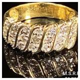 3.2 DWT 14 KT Gold w/ Diamond Ring Sz: 7.5 3.2 DWT 14 KT Gold w/ Diamond Ring Sz: 7.5