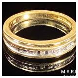 2.6 DWT 14 KT Gold w/ Diamond Ring Sz: 6.5 2.6 DWT 14 KT Gold w/ Diamond Ring Sz: 6.5