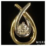 1.2 DWT 10 KT Gold Pendant w/ Diamond 1.2 DWT 10 KT Gold Pendant w/ Diamond
