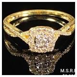 1.9 DWT 14 KT Gold w/ Diamond Ring Sz: 9 1.9 DWT 14 KT Gold w/ Diamond Ring Sz: 9