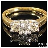 2.5 DWT 14 KT Gold w/ Diamonds Ring Sz: 6.5 2.5 DWT 14 KT Gold w/ Diamonds Ring Sz: 6.5