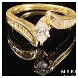 2.4 DWT 14 KT Gold w/ Diamond Ring Sz: 5.5 2.4 DWT 14 KT Gold w/ Diamond Ring Sz: 5.5