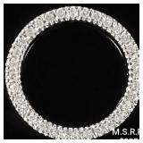 0.8 DWT 14 KT Wht Gold Circle Pendant w/ Diamond 0.8 DWT 14 KT Wht Gold Circle Pendant w/ Diamond