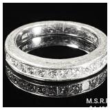 2.3 DWT 14 KT Wht Gold w/ Diamond Ring Sz: 2.3 DWT 14 KT Wht Gold w/ Diamond Ring Sz: