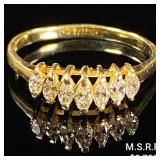 1.8 DWT 14 KT Gold w/ Diamonds Ring Sz: 10 1.8 DWT 14 KT Gold w/ Diamonds Ring Sz: 10