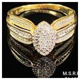 1.9 DWT 10 KT Gold w/ Diamond Ring Sz: 8 1.9 DWT 10 KT Gold w/ Diamond Ring Sz: 8