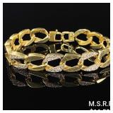 26.8 DWT 14 KT Gold w/ Diamonds Bracelet 26.8 DWT 14 KT Gold w/ Diamonds Bracelet
