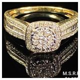 1.7 DWT 10 KT Gold w/ Diamond Ring Sz: 6.5 1.7 DWT 10 KT Gold w/ Diamond Ring Sz: 6.5