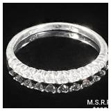 0.8 DWT 10 KT Wht Gold w/ Diamond Ring Sz: 0.8 DWT 10 KT Wht Gold w/ Diamond Ring Sz:
