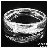 1.2 DWT 10 KT Wht Gold w/ Diamond Ring Sz: 1.2 DWT 10 KT Wht Gold w/ Diamond Ring Sz: