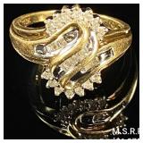 2.8 DWT 10 KT Gold w/ Diamonds Ring Sz: 7 2.8 DWT 10 KT Gold w/ Diamonds Ring Sz: 7