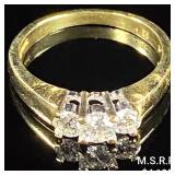 2.1 DWT 14 KT Gold w/ Diamonds Ring Sz: .6.5 2.1 DWT 14 KT Gold w/ Diamonds Ring Sz: .6.5