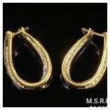 3.4 DWT 14 KT Gold w/ Diamond Earrings 3.4 DWT 14 KT Gold w/ Diamond Earrings