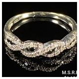 1.8 DWT 10 KT Wht Gold w/ Diamonds & Gems Ring 1.8 DWT 10 KT Wht Gold w/ Diamonds & Gems Ring