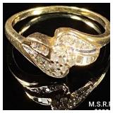 1.8 DWT 10 KT Gold w/ Diamond Ring Sz: 8.5 1.8 DWT 10 KT Gold w/ Diamond Ring Sz: 8.5