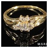 2.3 DWT 14 KT Gold Diamond Ring Sz: 7.5 2.3 DWT 14 KT Gold Diamond Ring Sz: 7.5