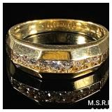 3.3 DWT 14 KT Gold Ring w/ Diamonds Sz: 10 3.3 DWT 14 KT Gold Ring w/ Diamonds Sz: 10