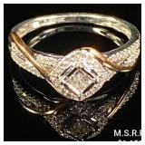 1.7 DWT 10 KT Wht Gold w/ Diamond Ring Sz: 1.7 DWT 10 KT Wht Gold w/ Diamond Ring Sz: