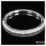 0.8 DWT 10 KT Wht Gold w/ Diamond Ring Sz: 0.8 DWT 10 KT Wht Gold w/ Diamond Ring Sz: