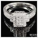 2 DWT 10 KT Wht Gold w/ Diamond Ring Sz: 5 2 DWT 10 KT Wht Gold w/ Diamond Ring Sz: 5