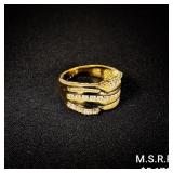 5.2 DWT 14 KT Gold w/ Diamond Ring Sz: 7 5.2 DWT 14 KT Gold w/ Diamond Ring Sz: 7
