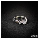 3.3 DWT 14 KT Wht Gold w/ Diamond Ring Sz: 6.5 3.3 DWT 14 KT Wht Gold w/ Diamond Ring Sz: 6.5