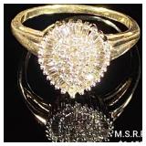 2 DWT 10 KT Gold w/ Diamonds Ring Sz: 9.5 2 DWT 10 KT Gold w/ Diamonds Ring Sz: 9.5