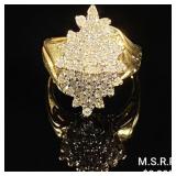 3.9 DWT 10 KT Gold w/ Diamonds Ring Sz: 6 3.9 DWT 10 KT Gold w/ Diamonds Ring Sz: 6
