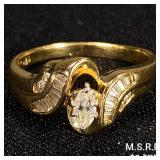 2.9 DWT 14 KT Gold w/ Diamond Ring Sz: 9 2.9 DWT 14 KT Gold w/ Diamond Ring Sz: 9