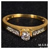 2 DWT 14 KT Gold w/ Diamond Ring Sz: 9 2 DWT 14 KT Gold w/ Diamond Ring Sz: 9